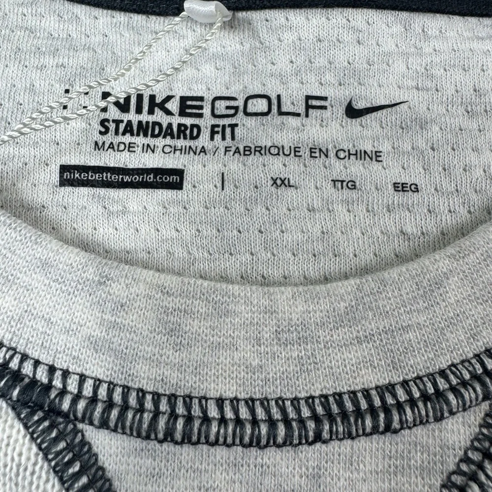 NWT 2015 Nike Golf Range Crewneck Sweatshirt Heather Birch Ivory Mens Size 2XL